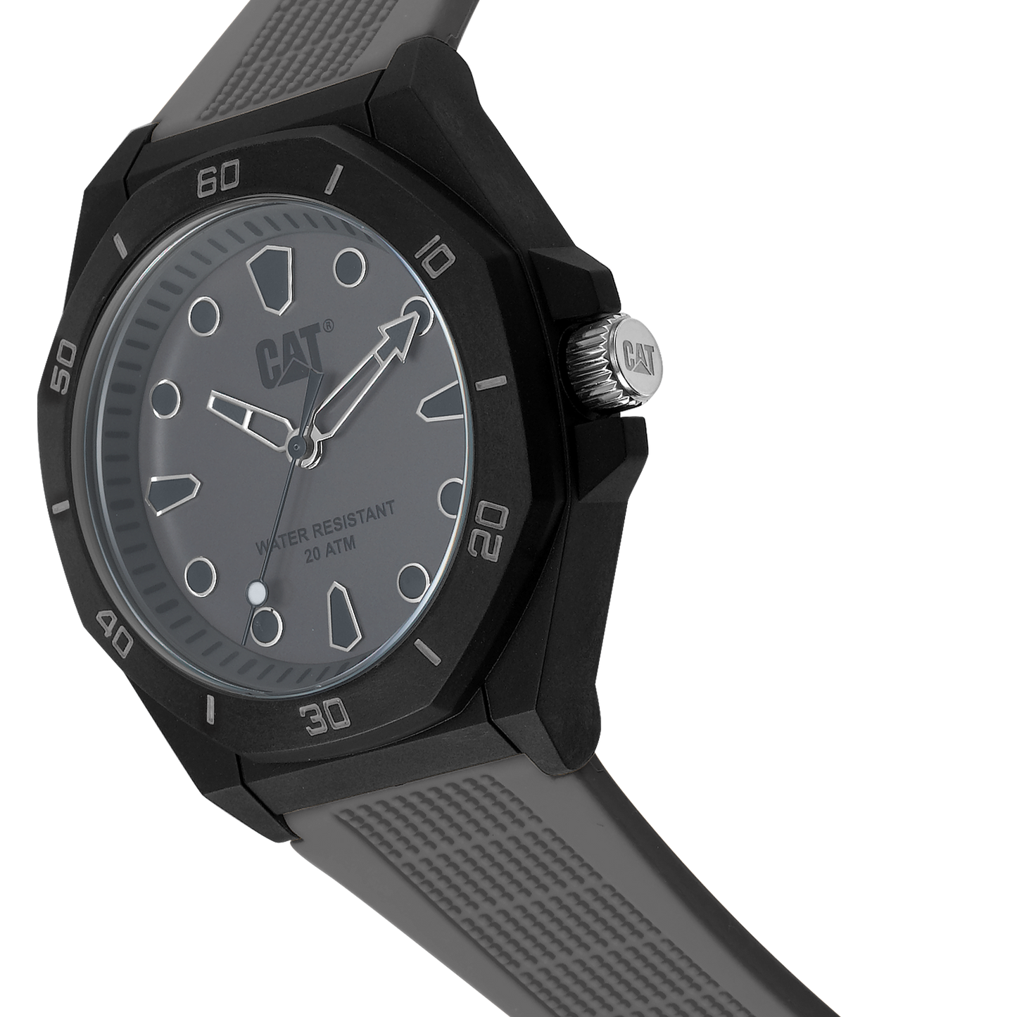 CATERPILLAR JA11025512 Octa Shield Grey Silicon Strap