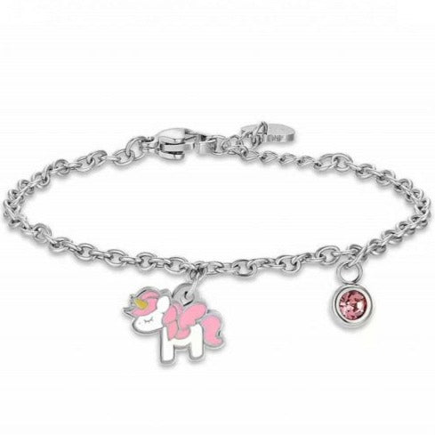 Luca Barra JB100 Children's Steel Bracelet with Heart