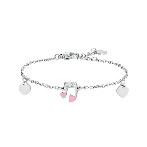 Luca Barra JB100 Children's Steel Bracelet with Heart