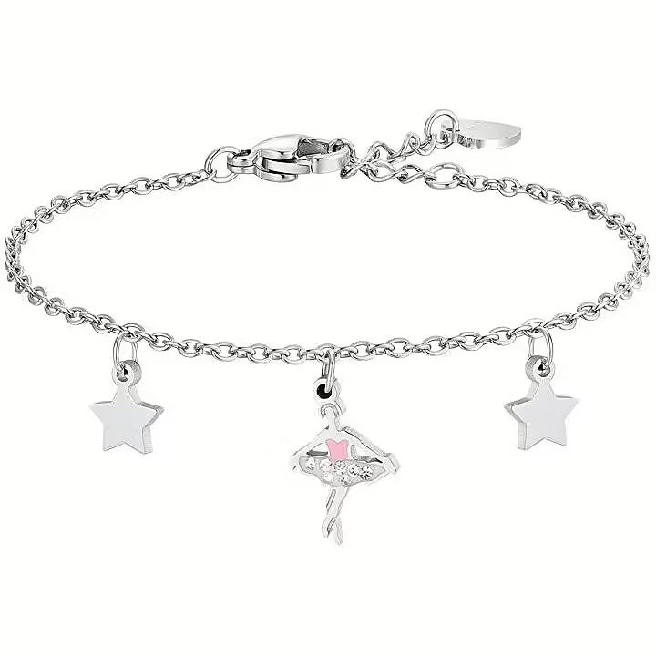 Luca Barra JB100 Children's Steel Bracelet with Heart