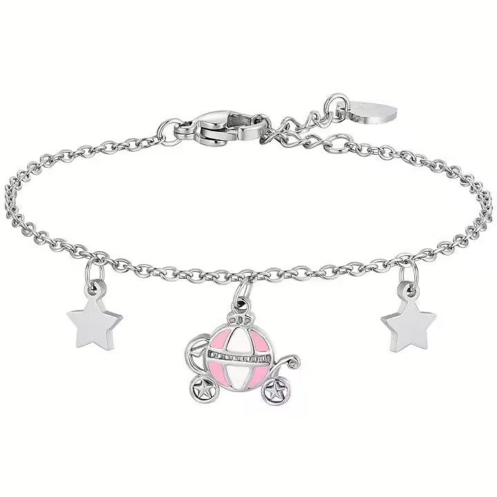 Luca Barra JB100 Children's Steel Bracelet with Heart