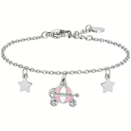 Luca Barra JB100 Children's Steel Bracelet with Heart