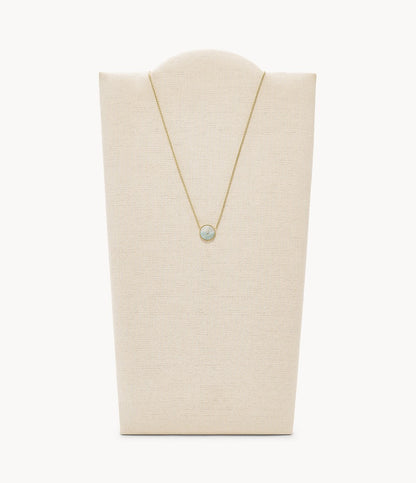 Fossil JF04068710 Val Blue Crush Ombre Necklace In Gold Plated Steel