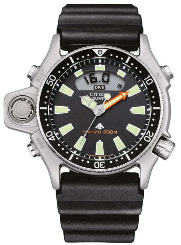 Citizen JP2000-08E Promaster Aqualand Divers Black Rubber Strap