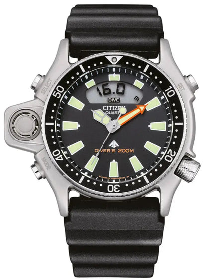Citizen JP2000-08E Promaster Aqualand Divers Black Rubber Strap