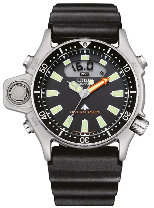 Citizen JP2000-08E Promaster Aqualand Divers Black Rubber Strap