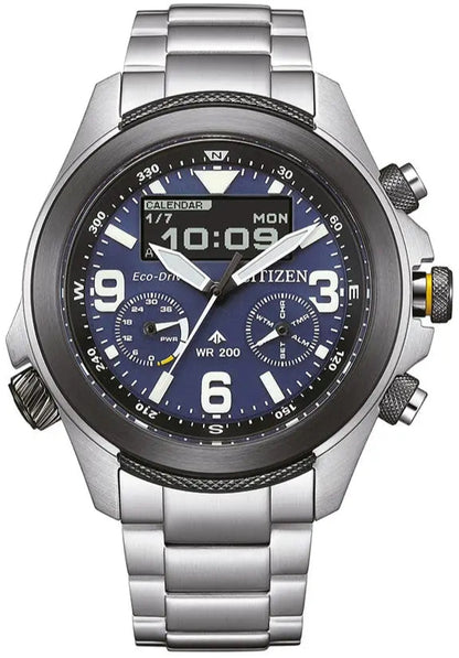 Citizen JV1006-51L Promaster Land Eco Drive Chronograph Stainless Steel Bracelet