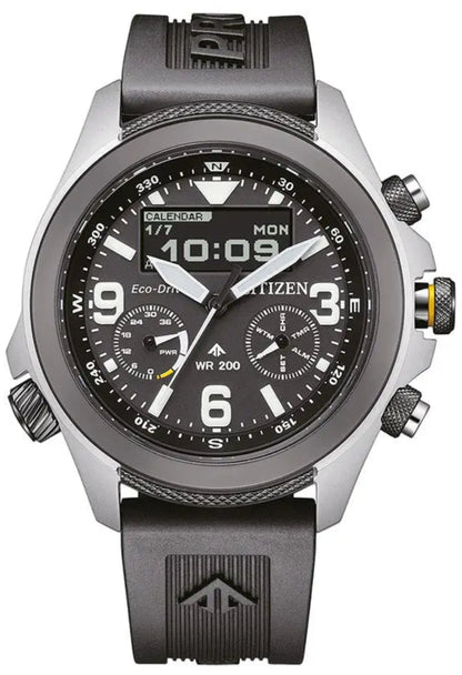Citizen JV1007-07E Promaster Land Eco Drive Chronograph Black Rubber Strap