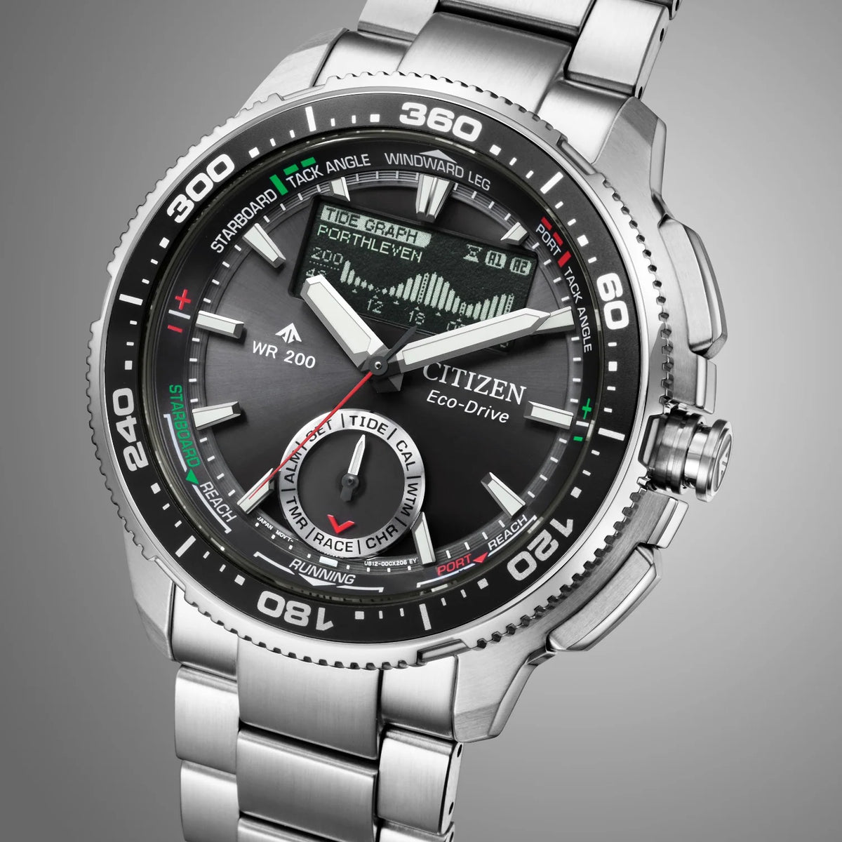 Citizen JV3001-53E Promaster Wave Tracker Eco-Drive Stainless Steel Bracelet