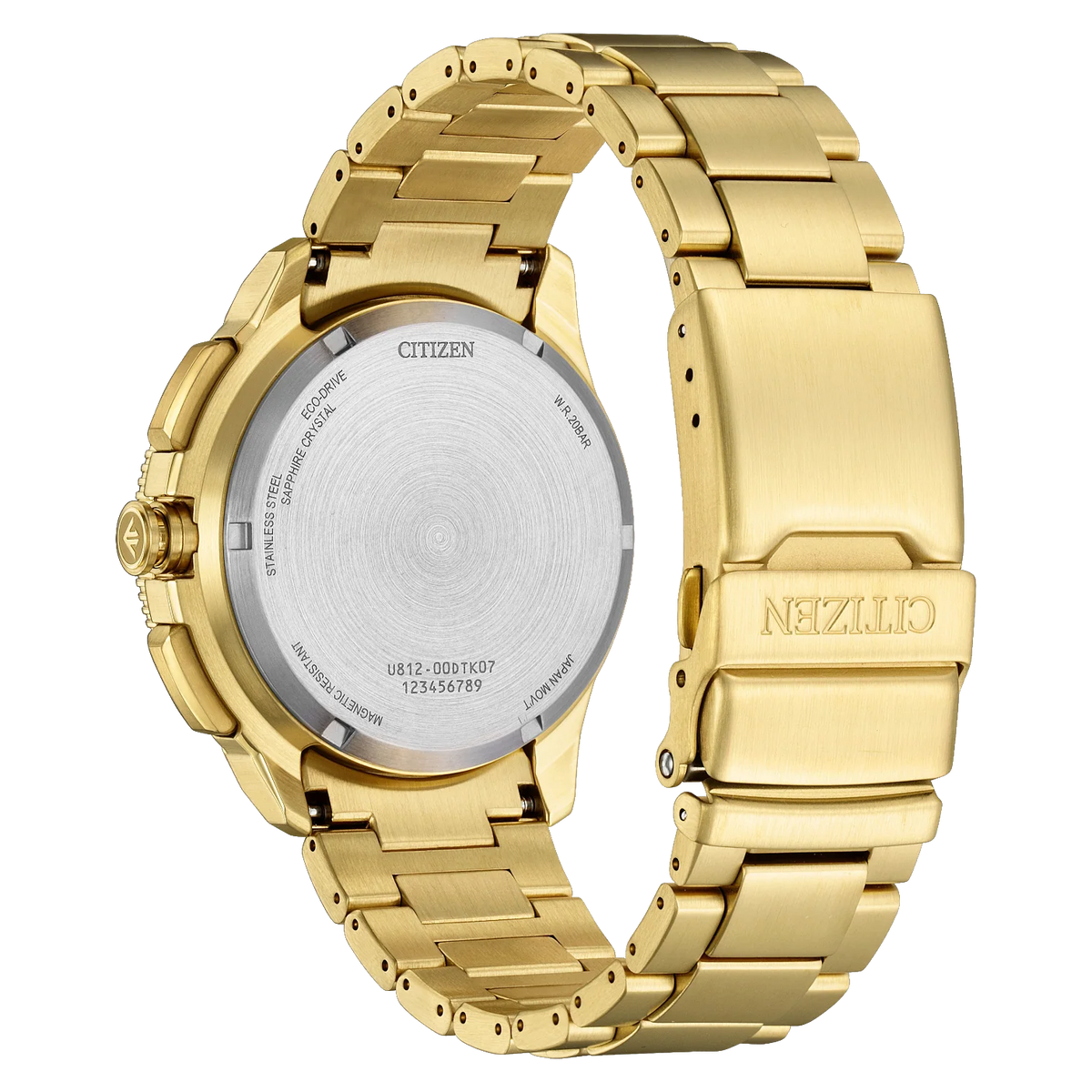 Citizen JV3002-51E Promaster Wave Tracker Eco-Drive Gold Stainless Steel Bracelet