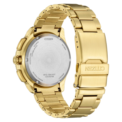Citizen JV3002-51E Promaster Wave Tracker Eco-Drive Gold Stainless Steel Bracelet