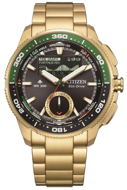 Citizen JV3002-51E Promaster Wave Tracker Eco-Drive Gold Stainless Steel Bracelet