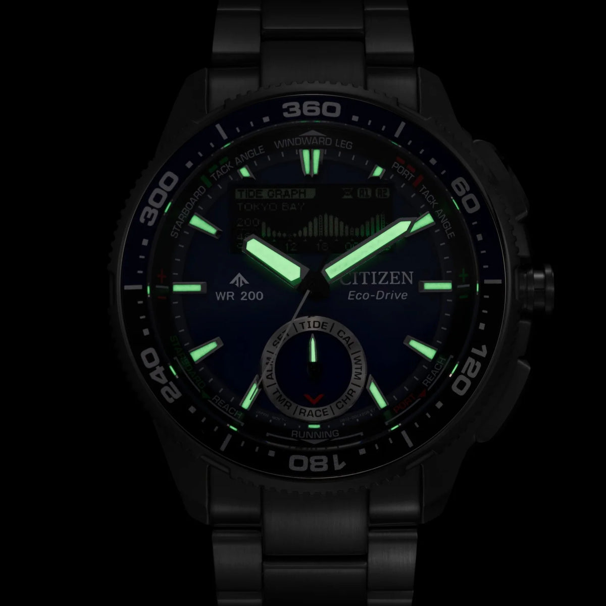 Citizen JV3006-50L Promaster Wave Tracker Eco-Drive Stainless Steel Bracelet