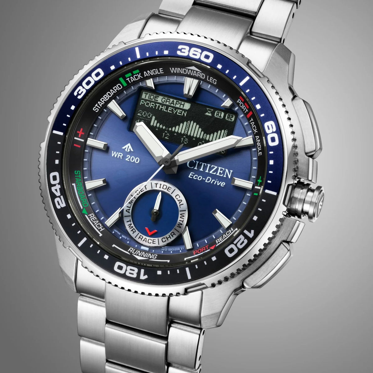 Citizen JV3006-50L Promaster Wave Tracker Eco-Drive Stainless Steel Bracelet