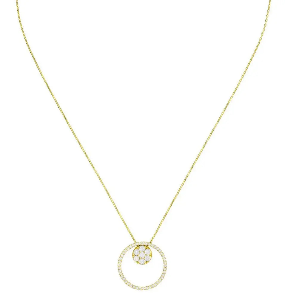U.S. POLO JW2061NK Κολιέ Από Επιχρυσωμένο Ορείχαλκο με Ζιργκόν