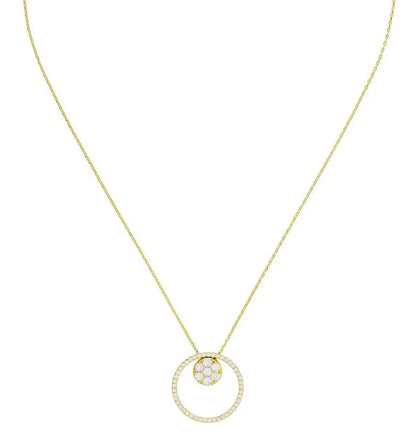 U.S. POLO JW2061NK Κολιέ Από Επιχρυσωμένο Ορείχαλκο με Ζιργκόν