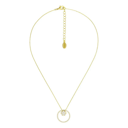 U.S. POLO JW2061NK Κολιέ Από Επιχρυσωμένο Ορείχαλκο με Ζιργκόν