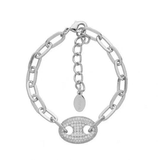 U.S. POLO JW3247BR Βραχιόλι με Κρίκους Από Ορείχαλκο με Ζιργκόν U.S. Polo