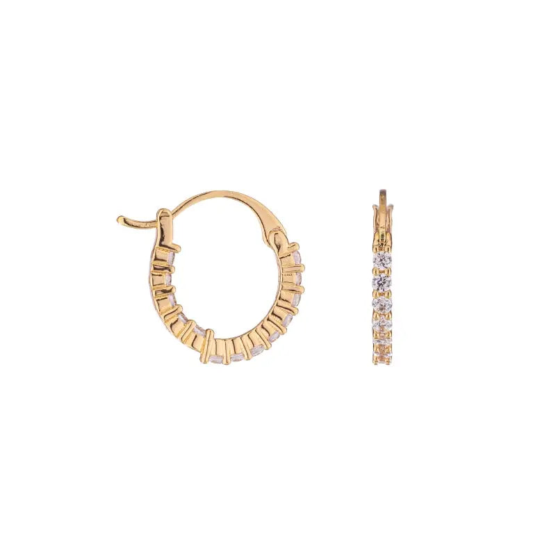 U.S. POLO JW5082EA Σκουλαρίκια Annabelle Από Επίχρυσο Ορείχαλκο με Ζιργκόν