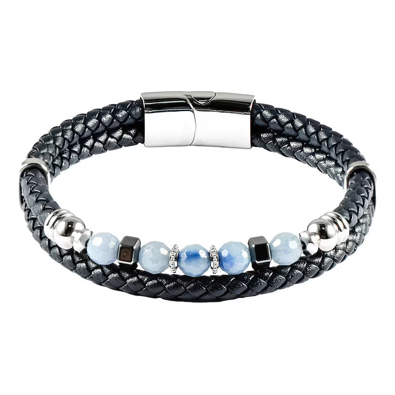 U.S. POLO JW9286BR Ανδρικό Βραχιόλι Από Ατσάλι και Δέρμα