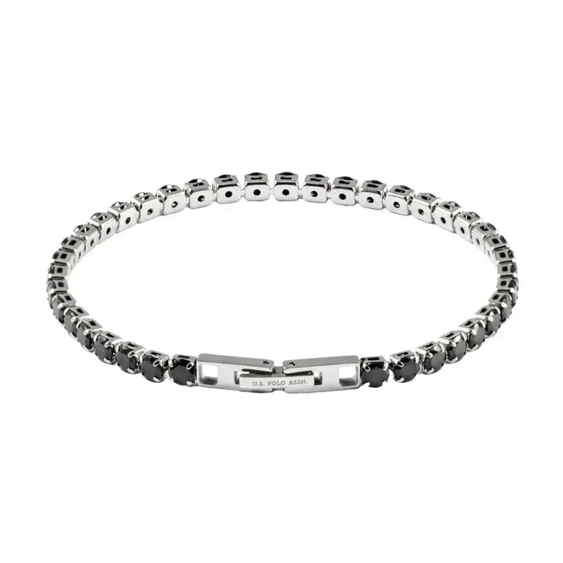 US POLO JW9210BR Men's Steel and Leather Bracelet