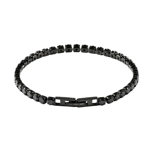 US POLO JW9210BR Men's Steel and Leather Bracelet