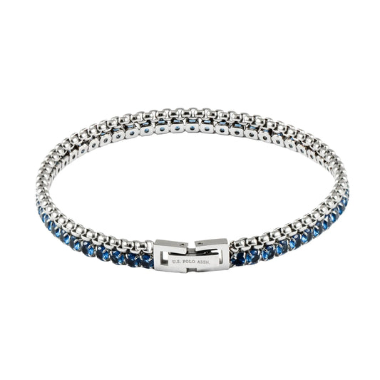 US POLO JW9210BR Men's Steel and Leather Bracelet