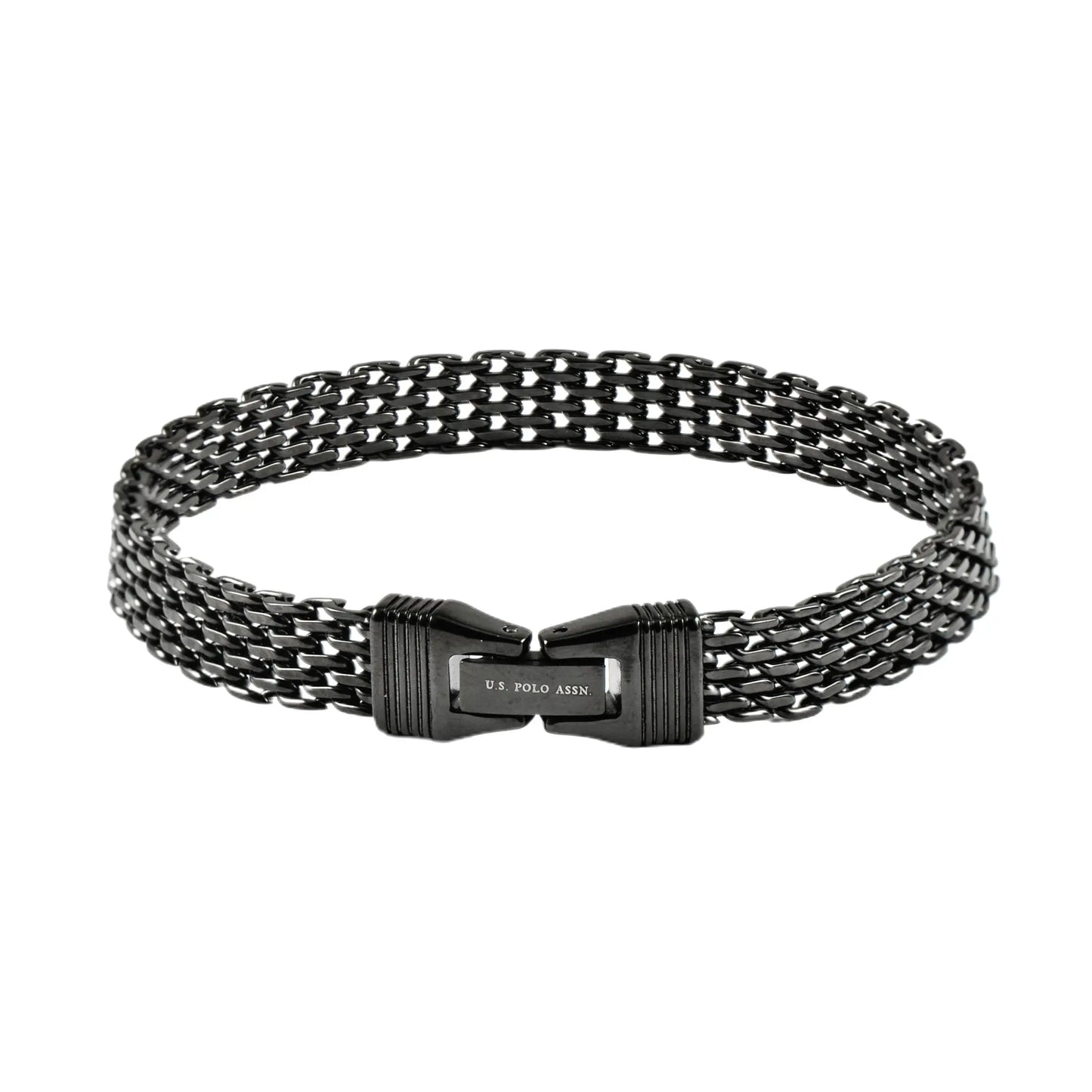 US POLO JW9210BR Men's Steel and Leather Bracelet