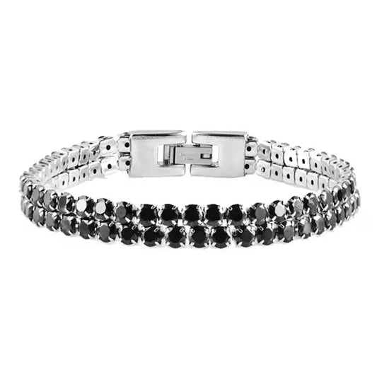 US POLO JW9210BR Men's Steel and Leather Bracelet