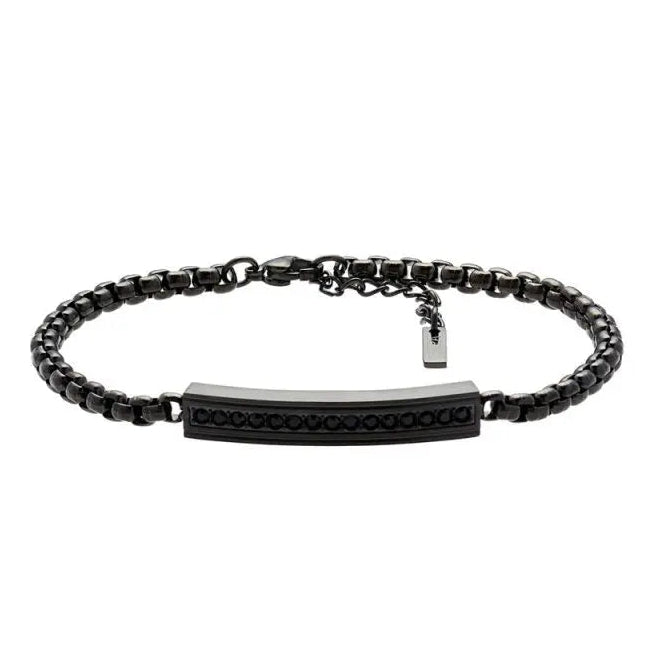 US POLO JW9092BR Men's Steel Bracelet with Leather