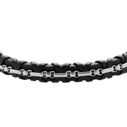 U.S. POLO JW9319BR Ανδρικό Βραχιόλι Από Ατσάλι και Δέρμα