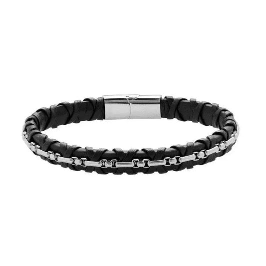 U.S. POLO JW9319BR Ανδρικό Βραχιόλι Από Ατσάλι και Δέρμα