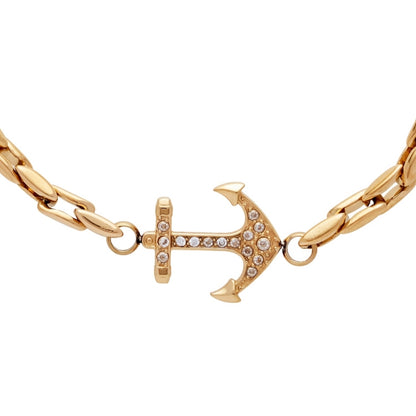 U.S. POLO JW9335BR Ανδρικό Βραχιόλι Από Επιχρυσωμένο Ατσάλι με Άγκυρα