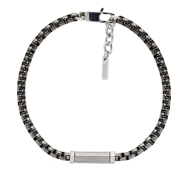 US POLO JW9092BR Men's Steel Bracelet with Leather