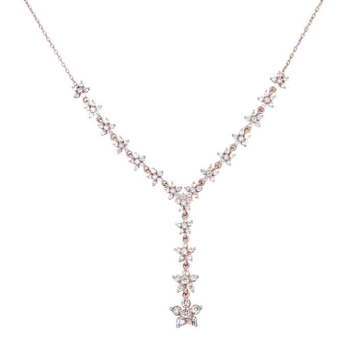 K9521 Bridal Necklace with Zirconia in K9 White Gold