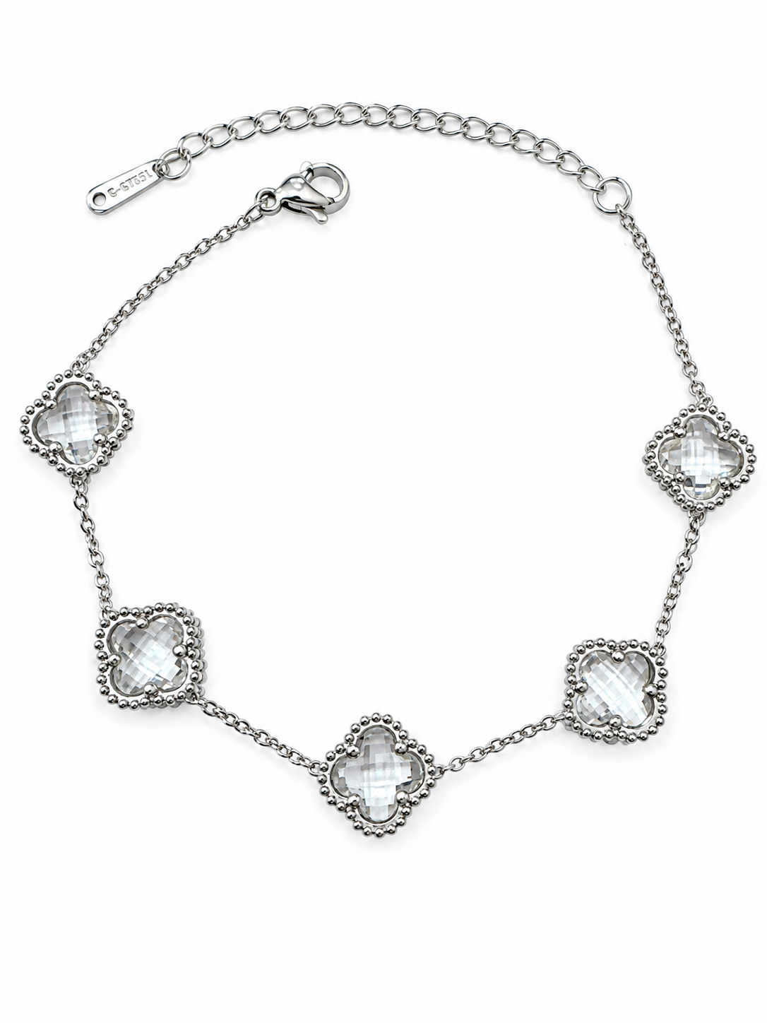 N00965G Riviera Stainless Steel Bracelet with Zirconia
