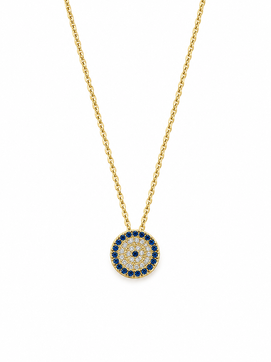 GM220W Zircon Heart Necklace In Platinum Plated Silver
