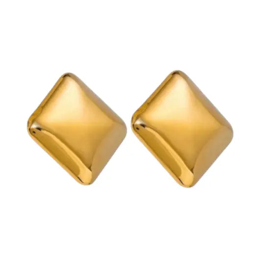 Earrings N02200G Steel Hoops with Multicolored Zirconia