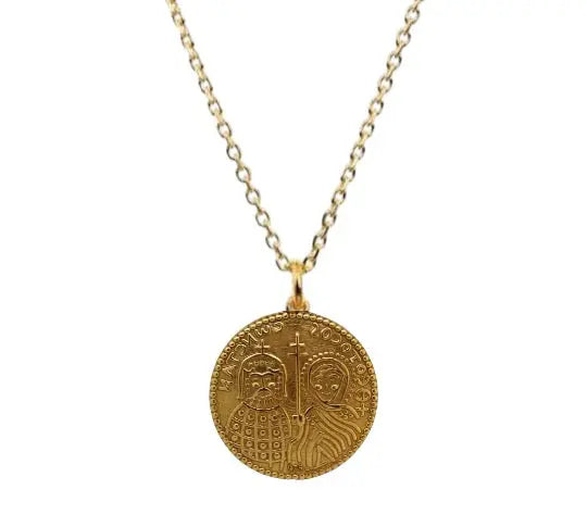 Κολιέ KB48G Κωνσταντινάτο Από Επιχρυσωμένο Ασήμι