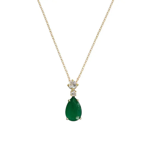 GM220W Zircon Heart Necklace In Platinum Plated Silver