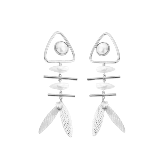 Earrings N02200G Steel Hoops with Multicolored Zirconia