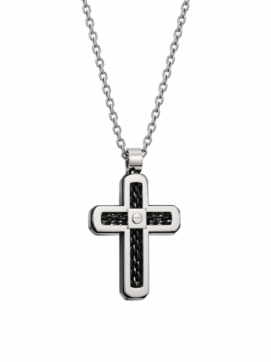 Visetti KD094SB Σταυρός με Αλυσίδα Από Ανοξείδωτο Ατσάλι