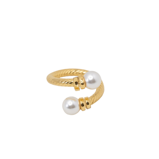 Ring N02460G Made of Gold Plated Steel