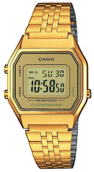 CASIO LA-680WEGA-9ER Digital Gold Stainless Steel Bracelet