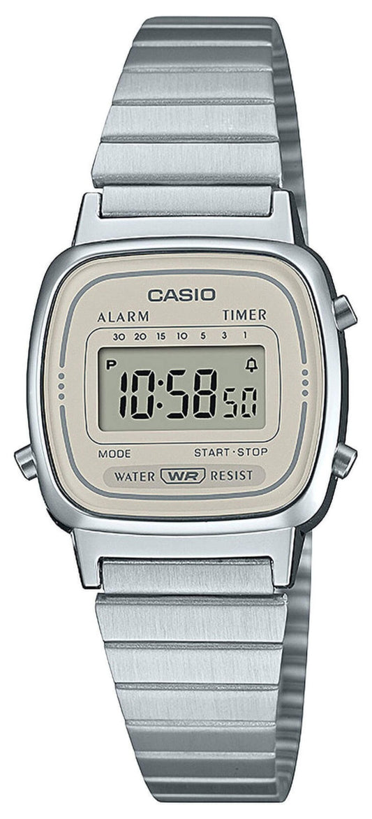 CASIO LA-670WEA-8AEF Digital Stainless Steel Bracelet