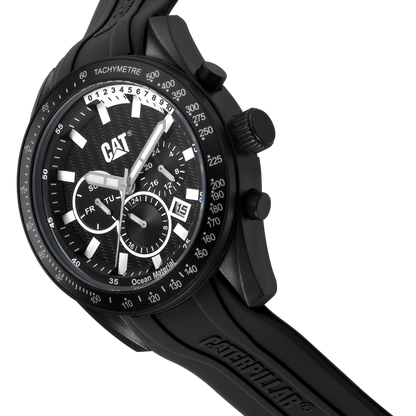 Caterpillar LQ16921122 Oceania Multifunction Black Silicon Strap