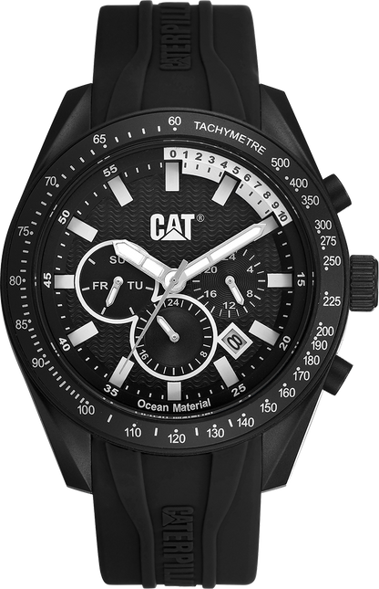 Caterpillar LQ16921122 Oceania Multifunction Black Silicon Strap