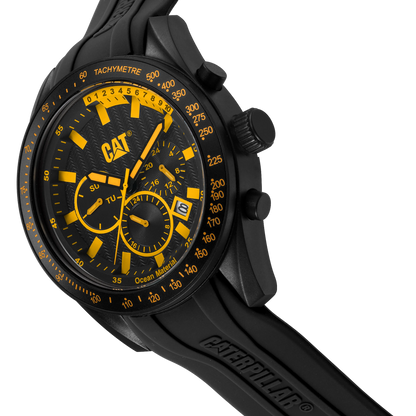 Caterpillar LQ16921127 Oceania Multifunction Black Silicon Strap