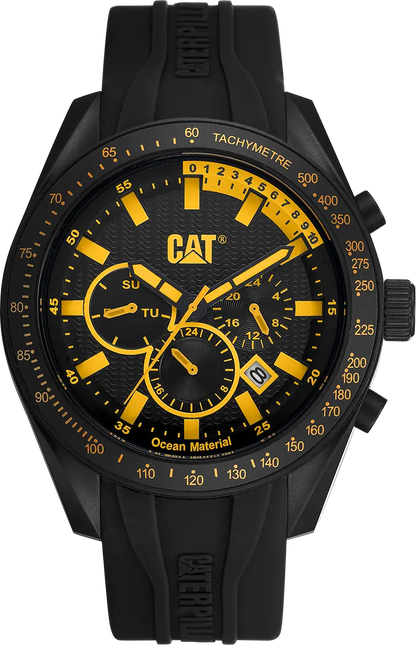 Caterpillar LQ16921127 Oceania Multifunction Black Silicon Strap