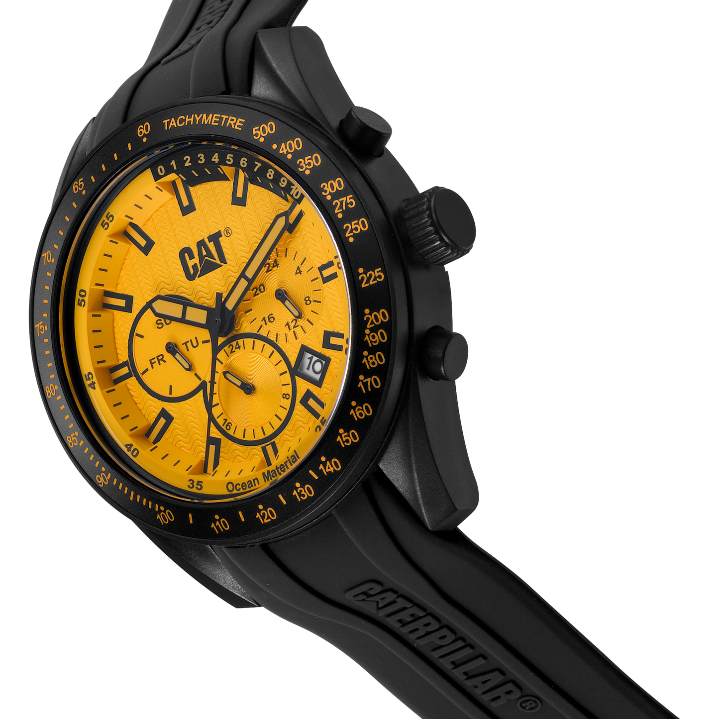 Caterpillar LQ16921721 Oceania Multifunction Black Silicon Strap